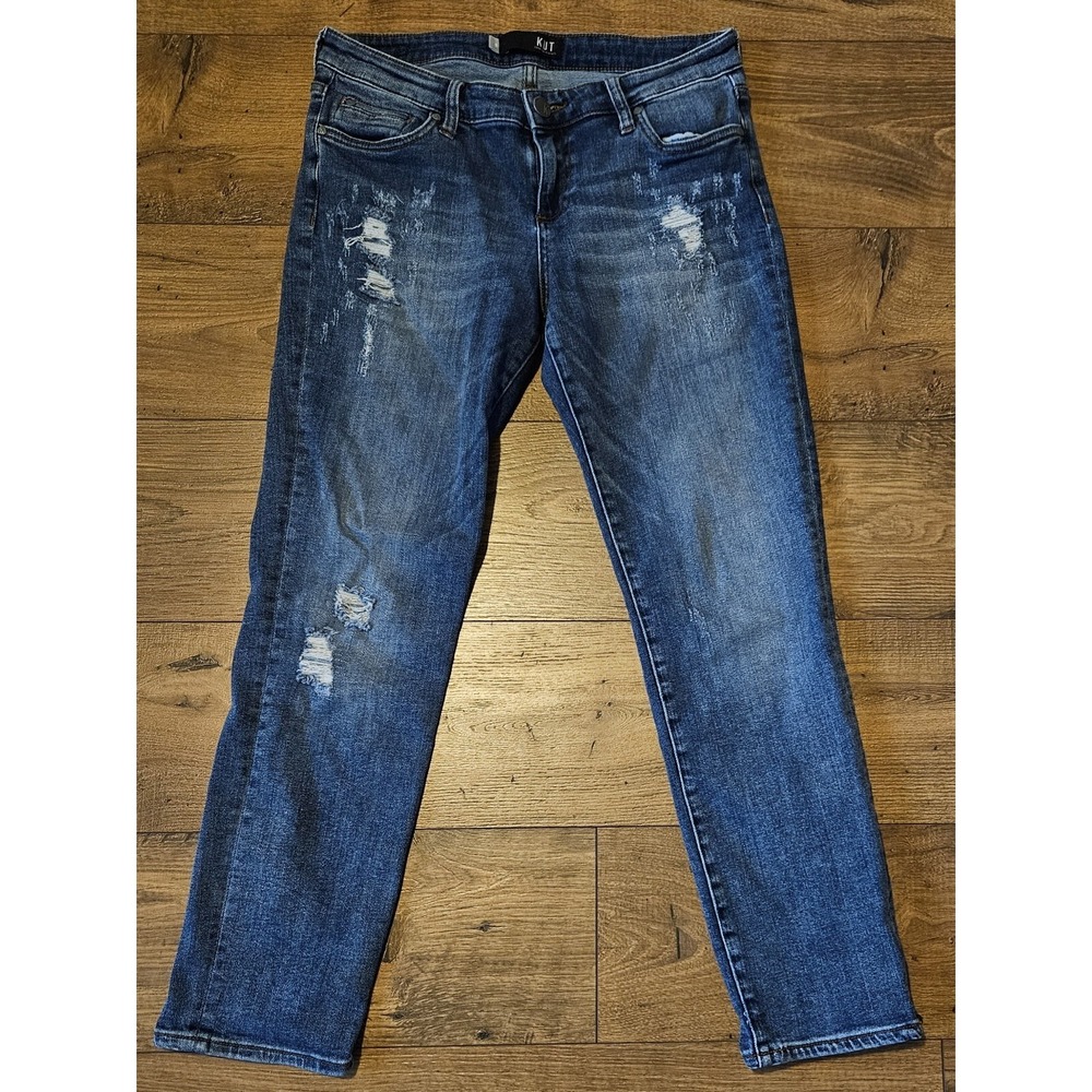 Kut From The Kloth Jeans Catherine Boyfriend Size 8 Distressed (31x28)
